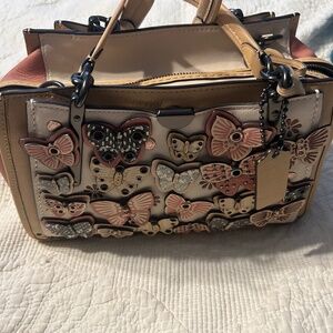 Coach Dreamer With Butterfly Applique And Snakeskin Detail